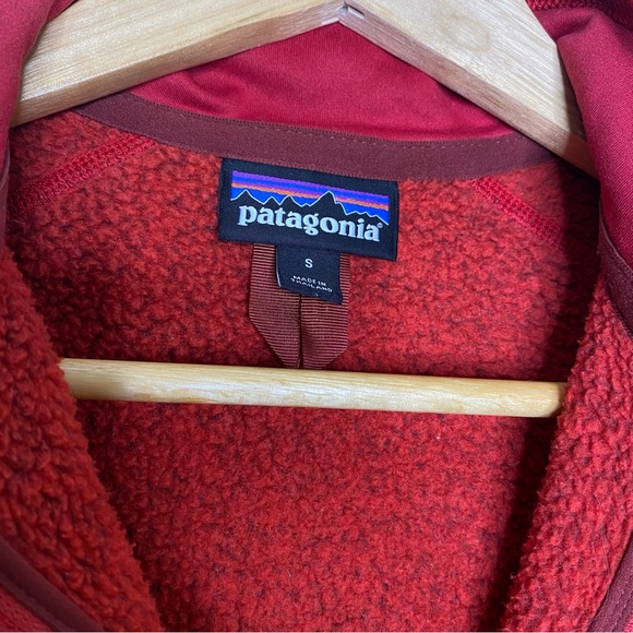 Patagonia Marled Red Orange Better Sweater 1/4 Zip Sweatshirt Jacket Women Small - Picture 5 of 12